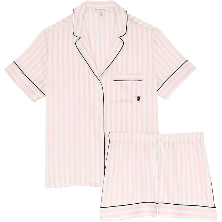 Victoria's Secret THE MIX Pajama Set Pink Stripes Pink Stripes