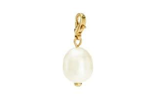 TORY BURCH Pearl Brass Charms / Pendants White