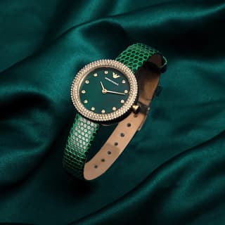 EMPORIO ARMANI Wrist Watch Quartz Movement Strap 30mm Green Dial Watch AR11419 NLP