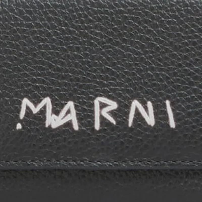 MARNI Calfskin Key Pouch Black