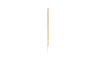 CELINE Crystal Brass Drop Earrings Gold