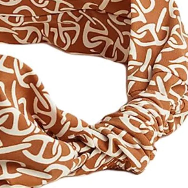 HERMES Waterproof Knitted Fabric, Polyamide, Elastane Hair Bands Yellow