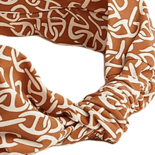 HERMES Waterproof Knitted Fabric, Polyamide, Elastane Hair Bands Yellow