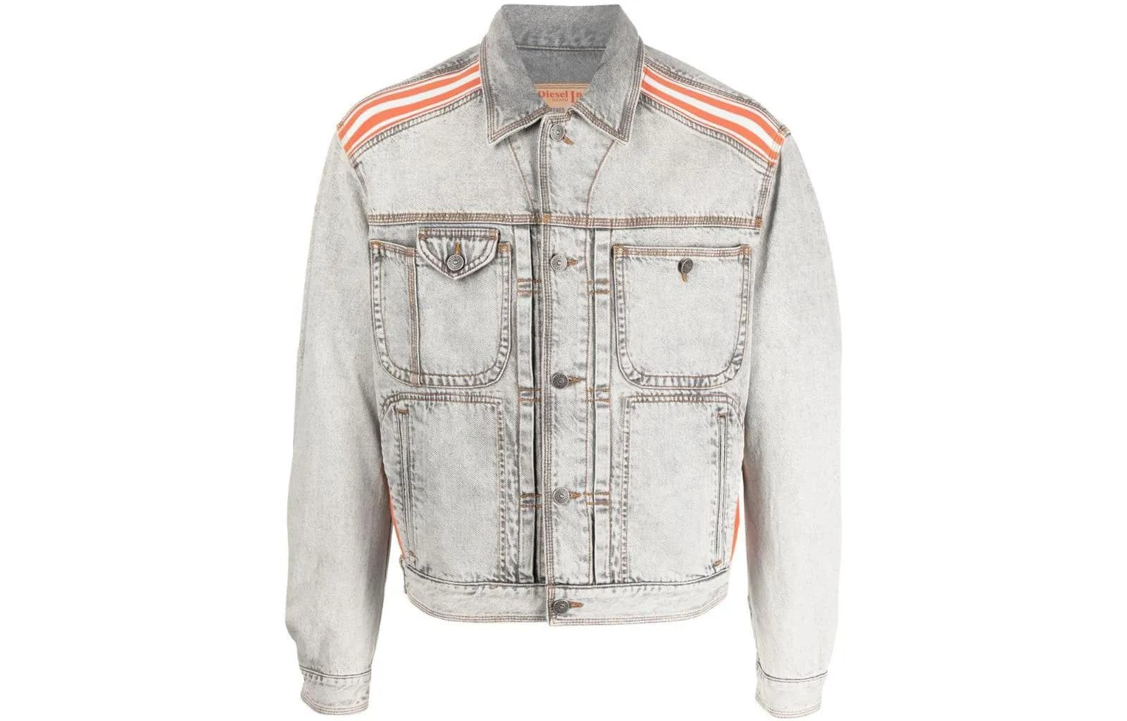 DIESEL Denim Jackets Light Gray Light Gray