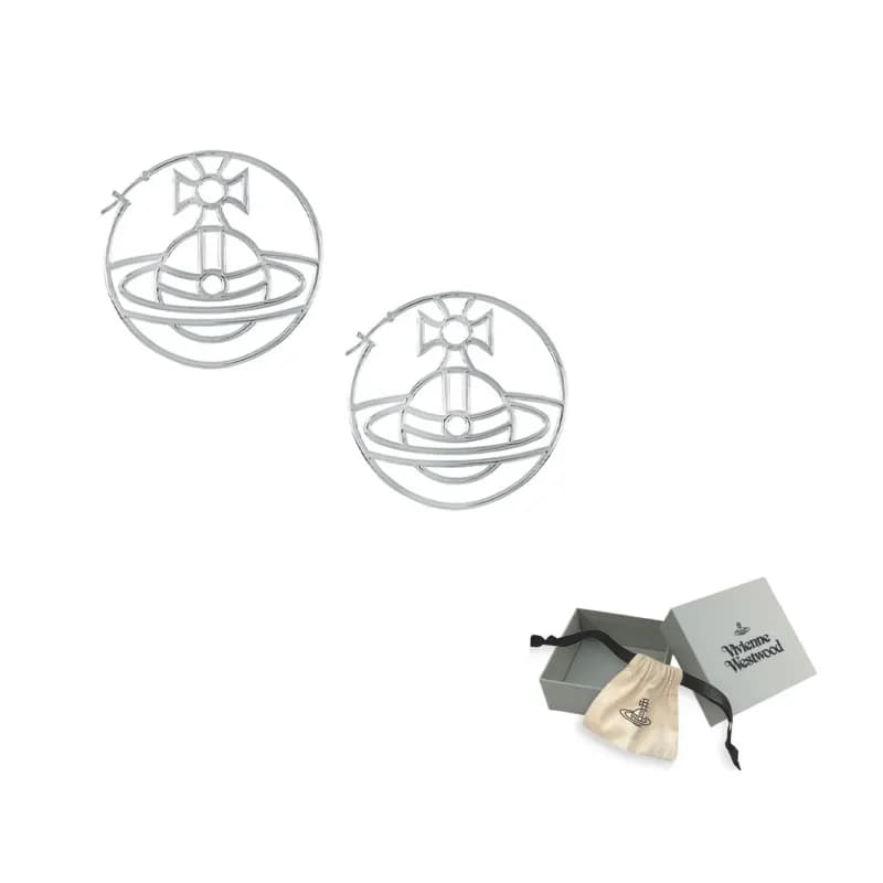 Vivienne Westwood Brass Earrings Silver Silver