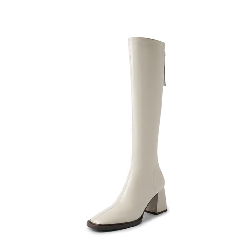 Zi Xiao Knee high 7cm Beige