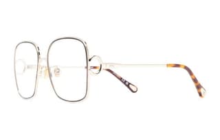 Chloe Metal Irregular Shape Eyeglass Frames Silver