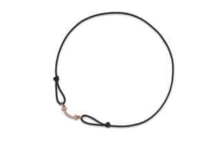 TIFFANY & CO. 18K Rose Gold, Recycled Polyester, Diamond Bracelets Black