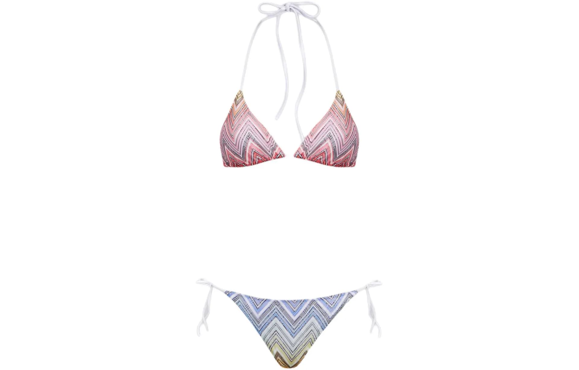 MISSONI Zigzag woven Bikini Set (Pink+Blue)