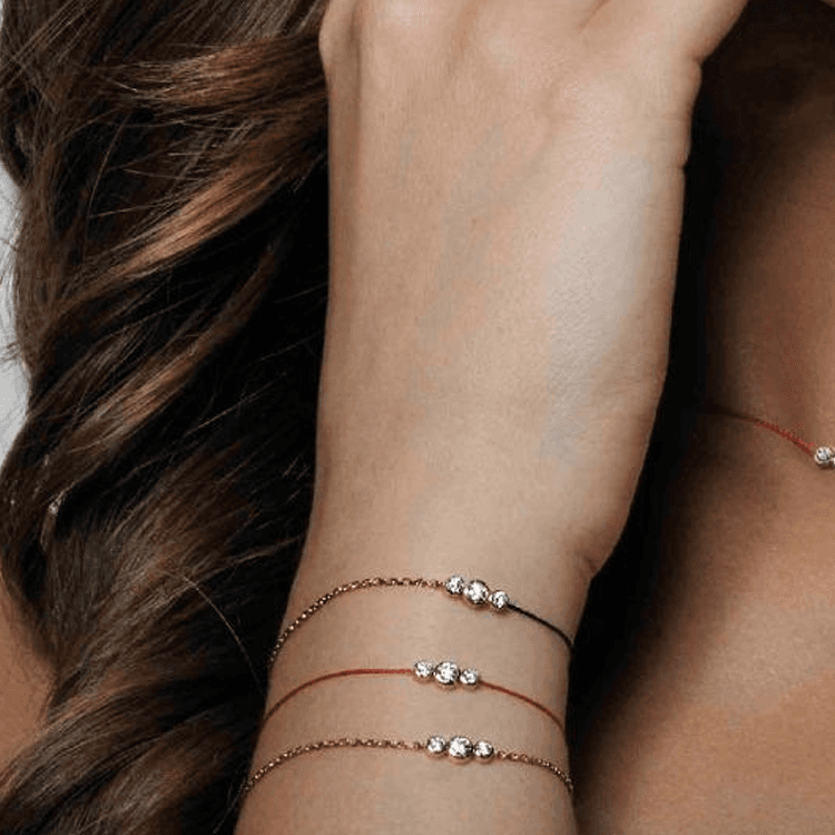 Redline Diamond 18K Rose Gold Bracelets Red