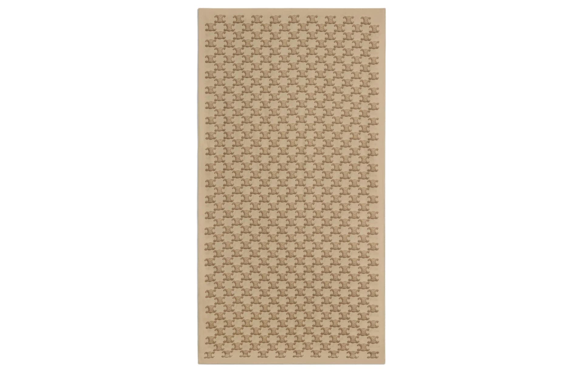 CELINE Stole In Monogram Cashmere Muslin Tan