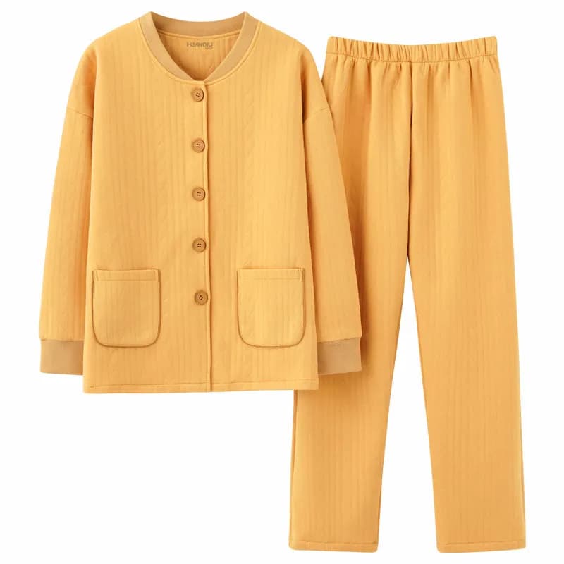 HUANQIU Pajama Set Yellow Yellow