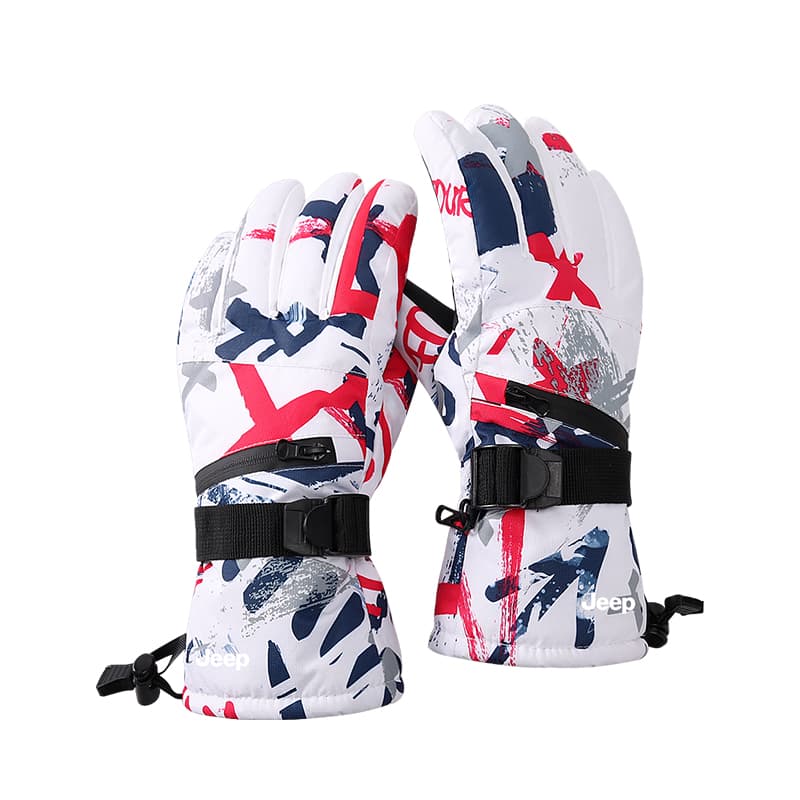 Jeep Thickened Ski Red White Graffiti