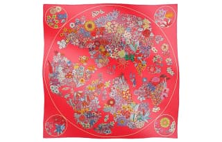 HERMES Carre Silk Red