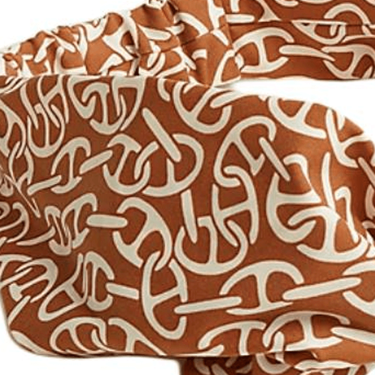 HERMES Waterproof Knitted Fabric, Polyamide, Elastane Hair Bands Yellow