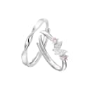 Butterfly Shadow Couple Ring 2 + "Careful Thoughts of Love" gift box