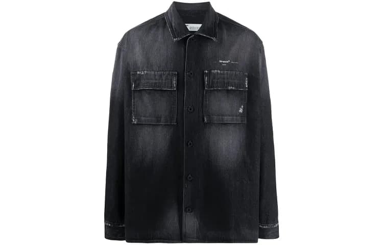 OFF WHITE SS21 Denim Jackets Dark Gray Dark Gray