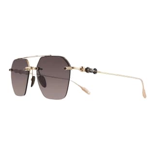 Chrome Hearts Irregular Shape Sunglasses Gold