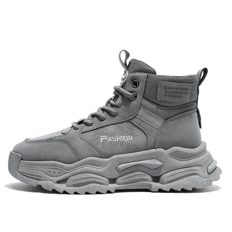 M.M Party Ankle Length Martin Boot Gray