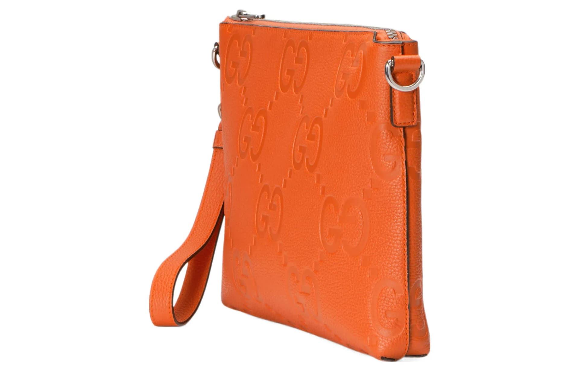 GUCCI Messenger Bag, One Shoulder Crossbody Clutch Medium Size Orange