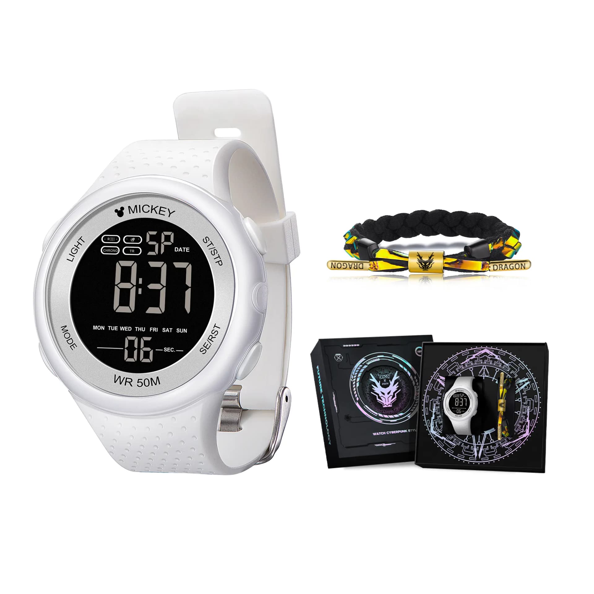 Disney Quartz Movement TPU Strap Watch White Dial