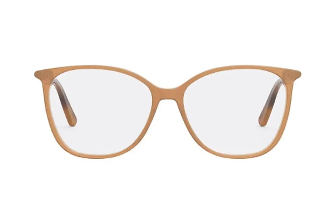 DIOR Acetate Cat Eye Eyeglass Frames Beige