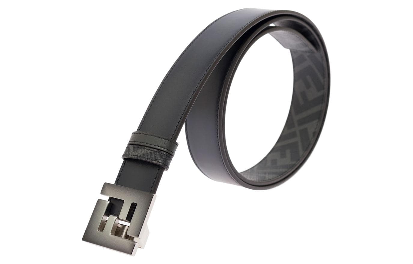 FENDI Ff Logo Fabric Reversible Belt