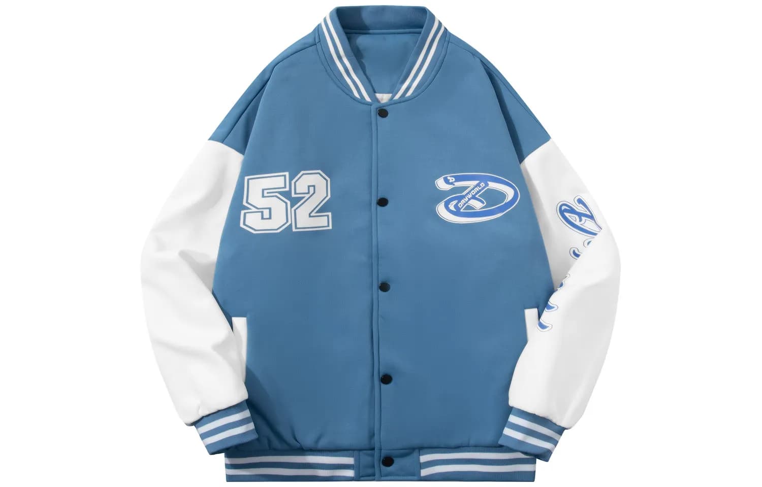 DRYWORLD Baseball Jacket Blue White