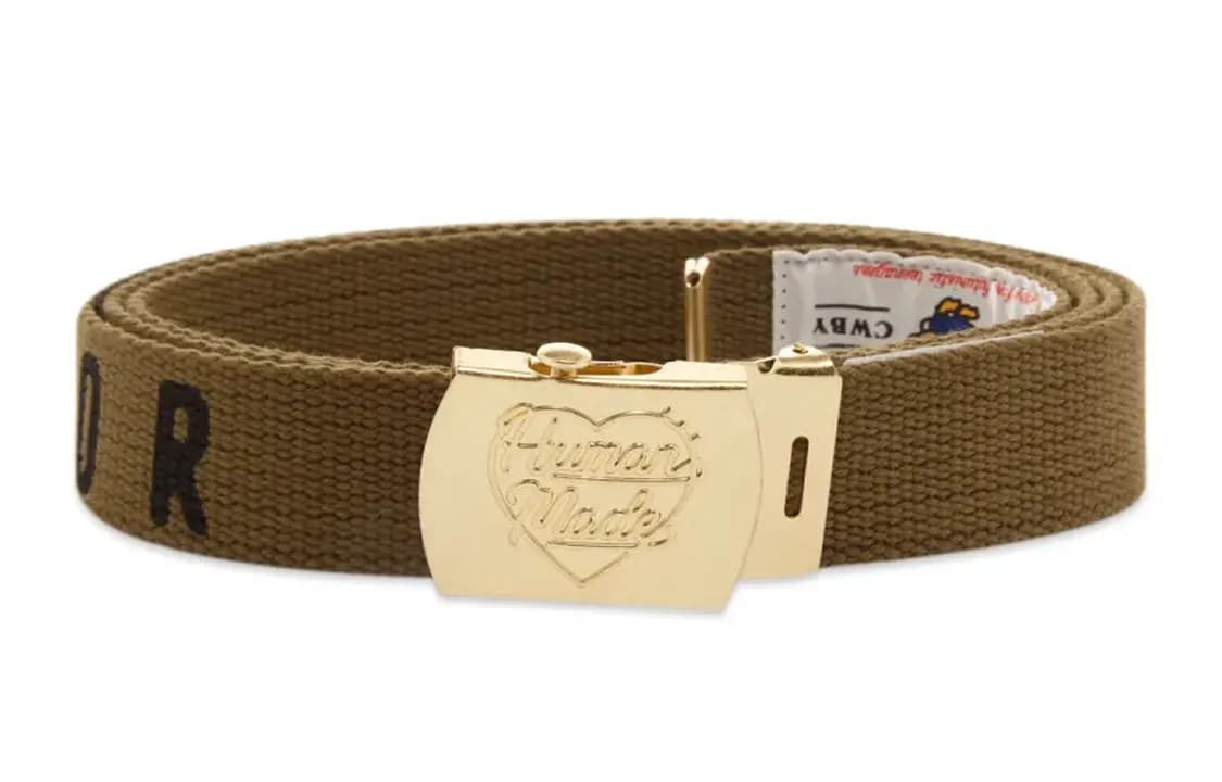 HUMAN MADE Belt Olive Brown Width: 3cm Olive Yellow