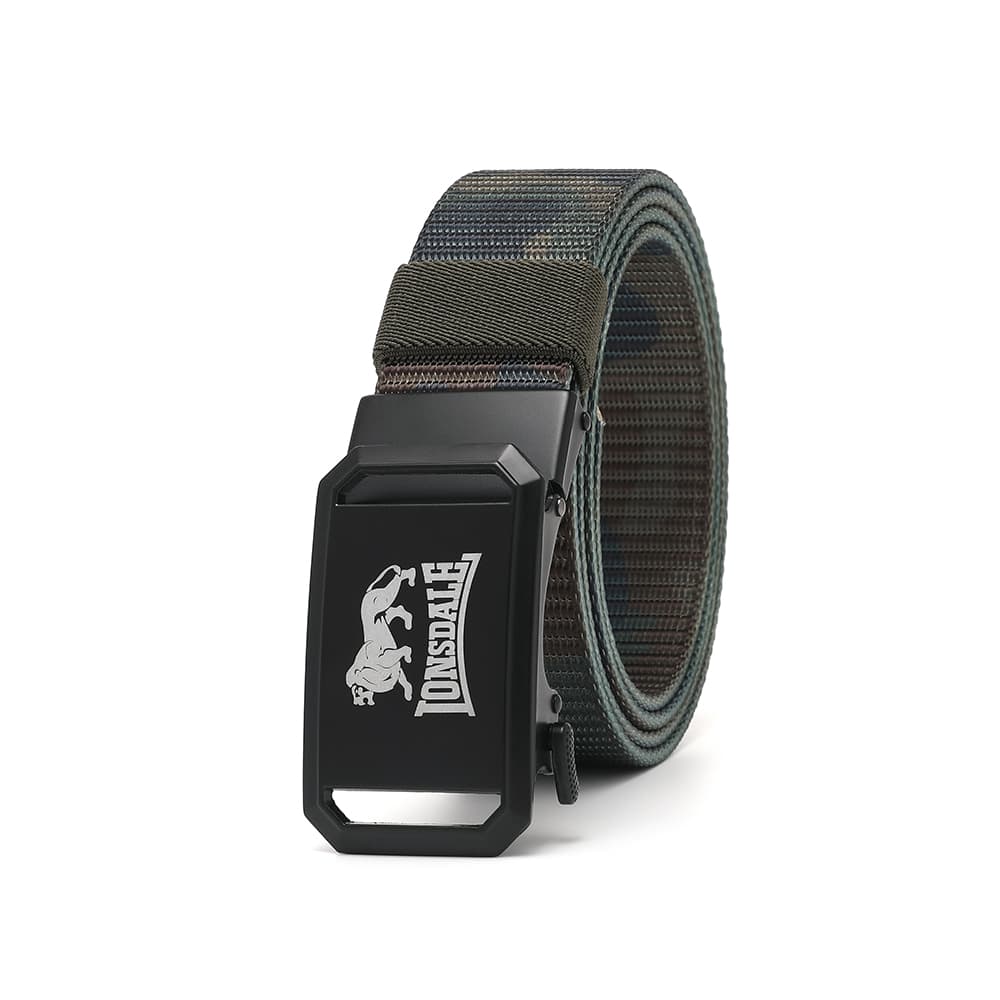 LONSDALE Woven Automatic Buckle Perforated Tactical With Outdoor Features Sports 3.5cm Width