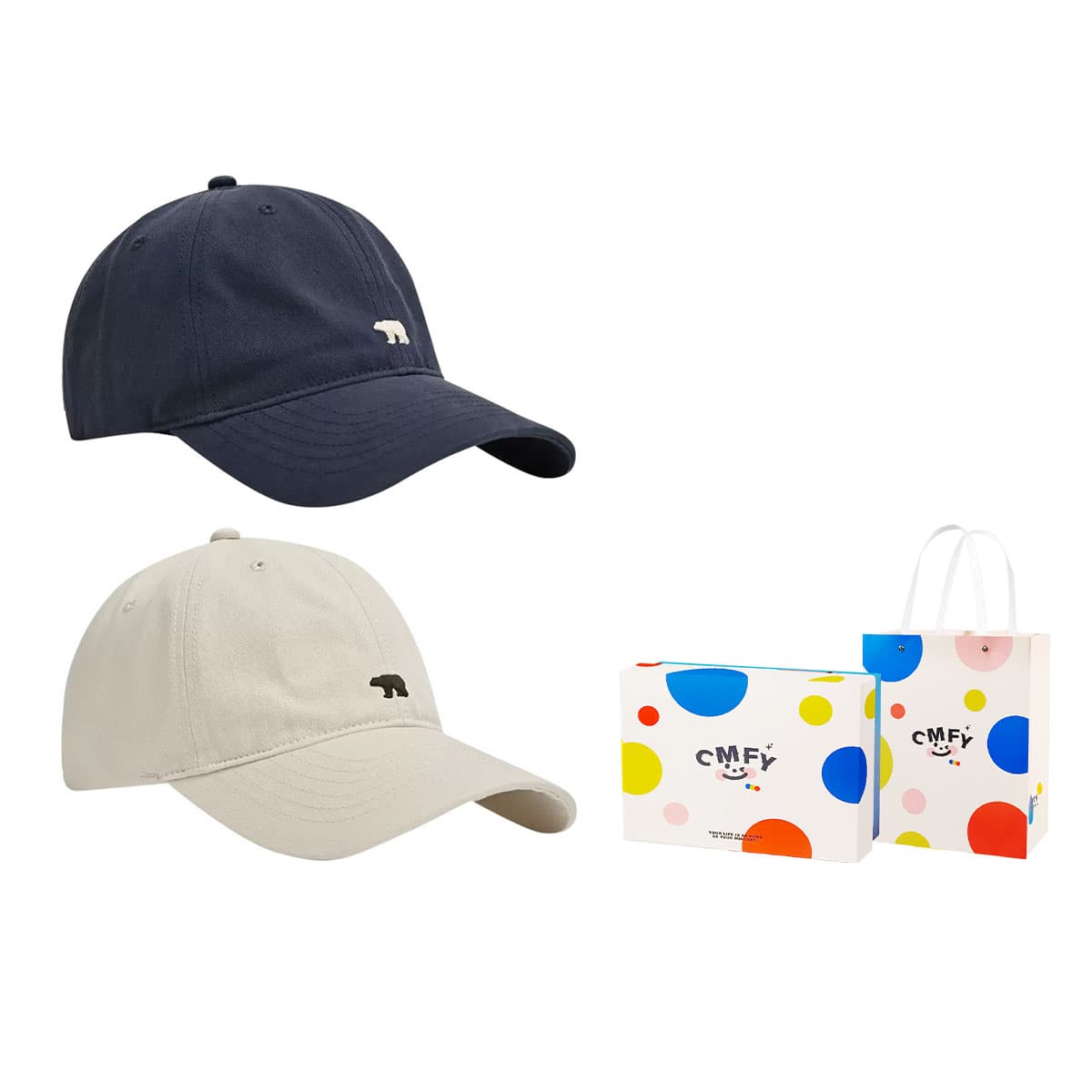 Navy Blue+White