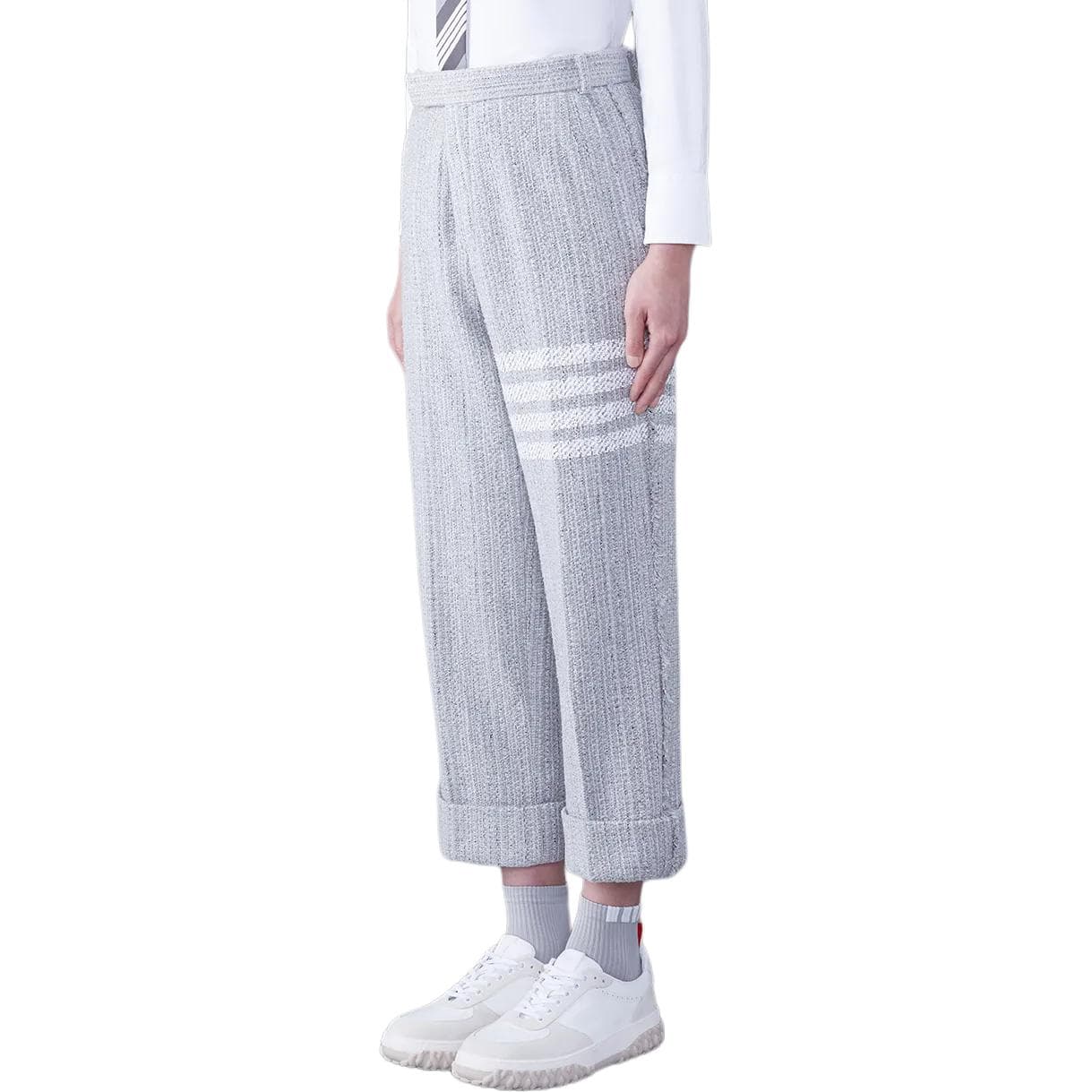 THOM BROWNE 4 Bar Cotton Tweed Trousers