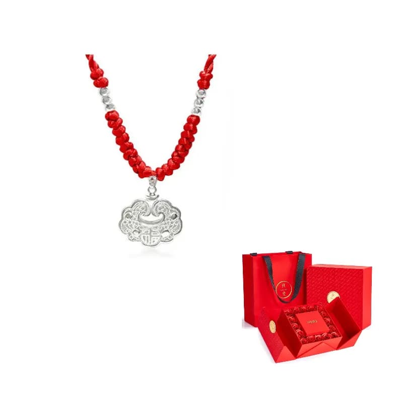 Auspicious Cloud Necklaces with Red String