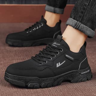 Warrior Ankle Length Martin Boot Men Black