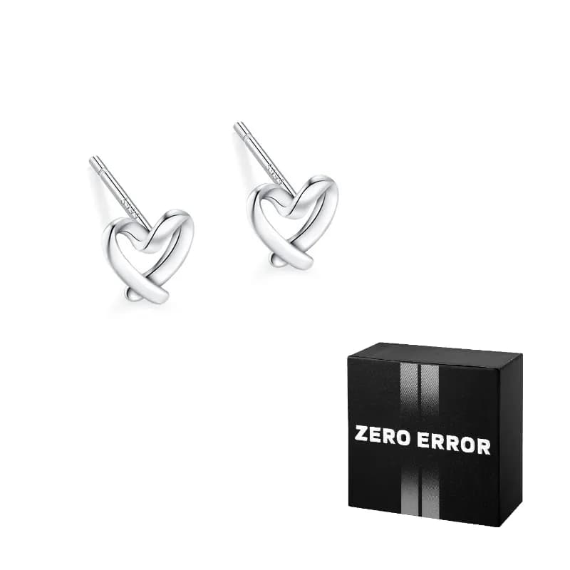 ERROR Sterling Silver Stud Earrings Small Heart