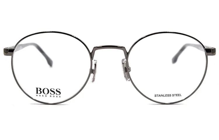 HUGO BOSS Eyeglass Frames Men Dark Gunmetal Deep Gunmetal