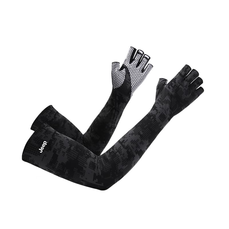 Jeep Thin Sun Protection Sleeves Black Gray Block
