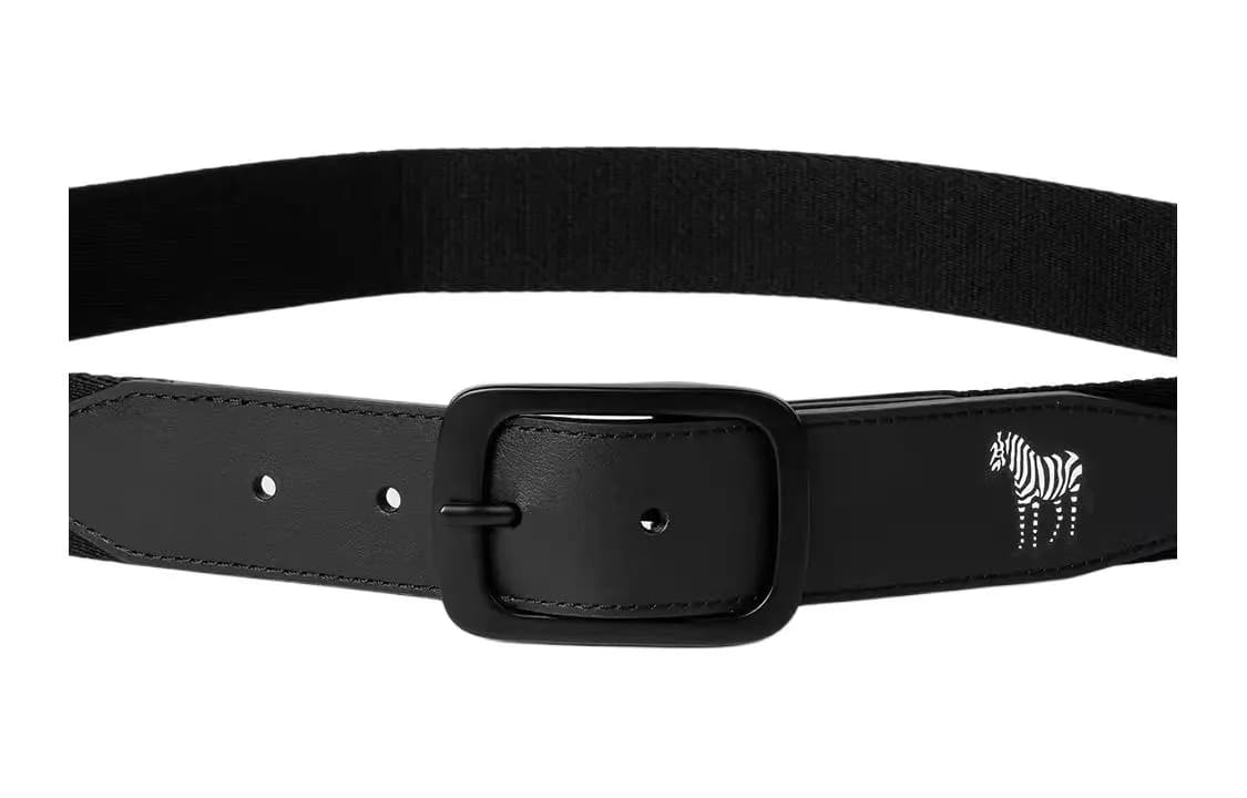 Paul Smith Zebra Logo Belt Black Black