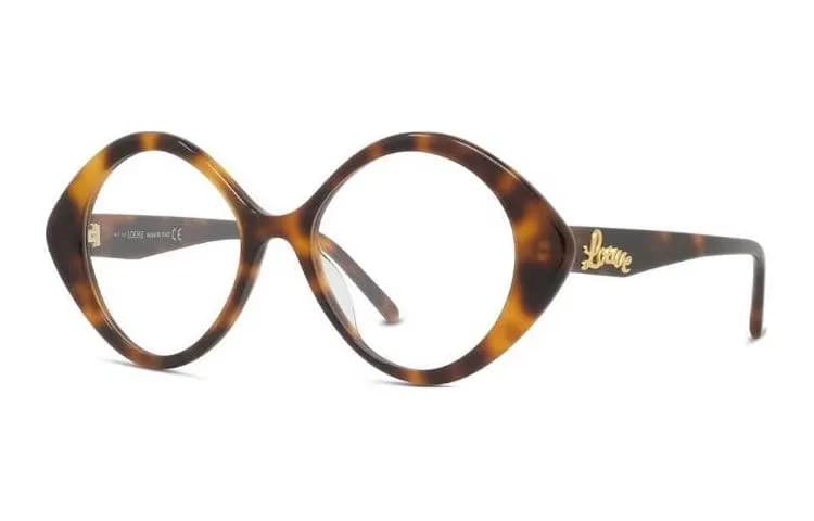 LOEWE Acetate Round Eyeglass Frames Tortoiseshell