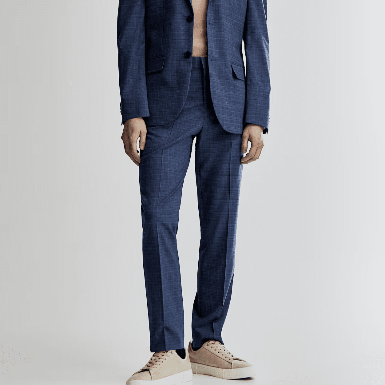 H&M Suit Trouser Dark Blue