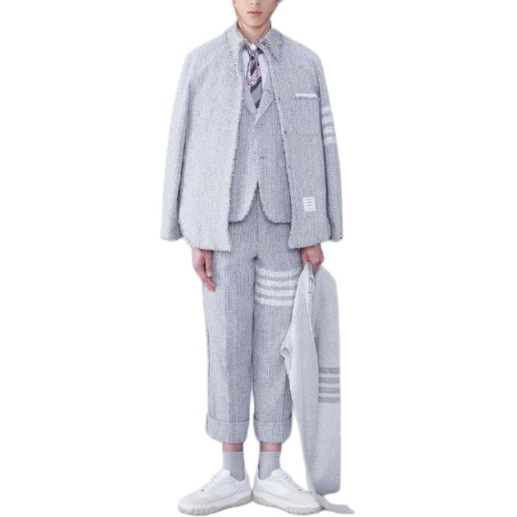 THOM BROWNE 4 Bar Cotton Tweed Trousers