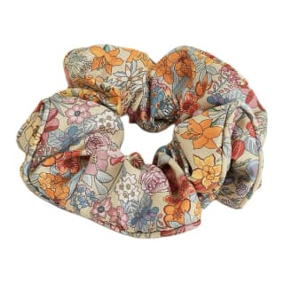 HERMES Twill Silk Hair Ties Beige
