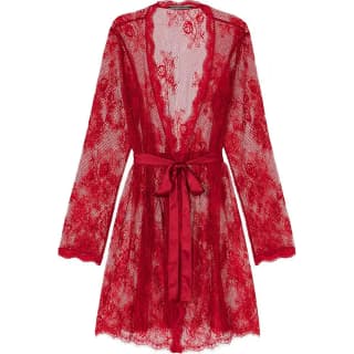 Victoria's Secret Sheer Lace Wrap Robe Sleep Robe Red