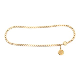CHANEL Pre Owned 1970s Medallion Chain Belt