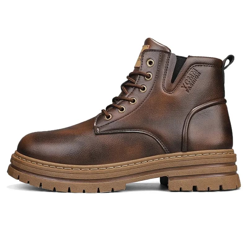 M.M Party Crew Martin Boot Red Brown