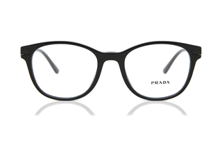 PRADA Acetate Square Eyeglass Frames Black