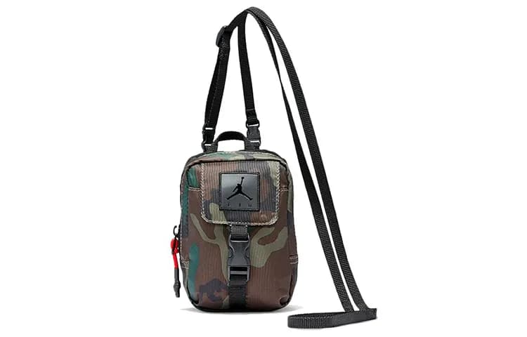 Jordan Nylon Fabric Crossbody Bag With Cell Phone Pouch Shoulder Bag Army Green Small Size