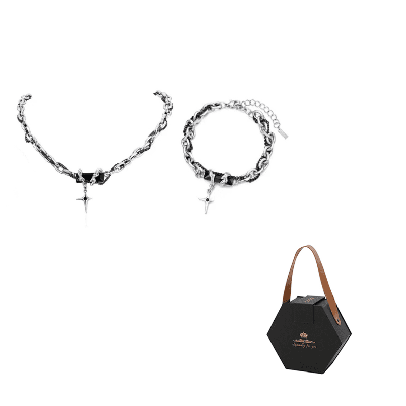 Starlight Black Necklace + Starlight Black Bracelet