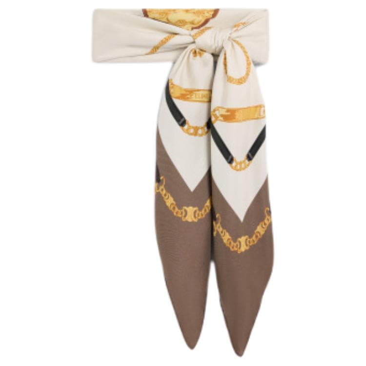 CELINE Square In Coat Of Arms Silk Twill