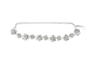 Blumarine Rosemotif Curbchain Belt